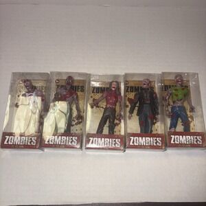 Zombies 4" DigO toy Figures Halloween Minatures original box Set Of 5